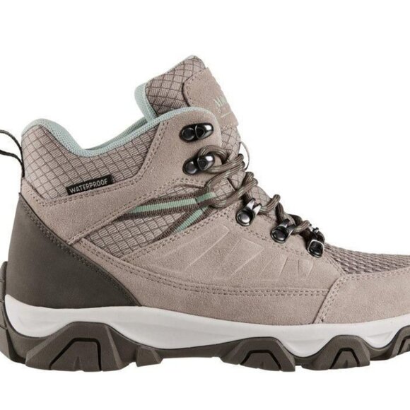Magellan Outdoors Women's Pro Explore Mid Trek Hiker Shoes Beige/Light Green, 7 - Picture 1 of 1
